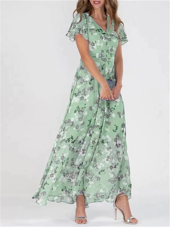 LP | Abiti midi stampati con maniche lunghe e scollo a V