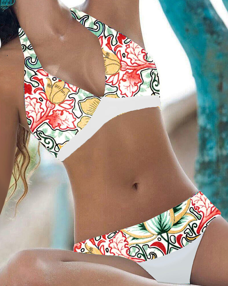 LP | Set bikini con motivo floreale