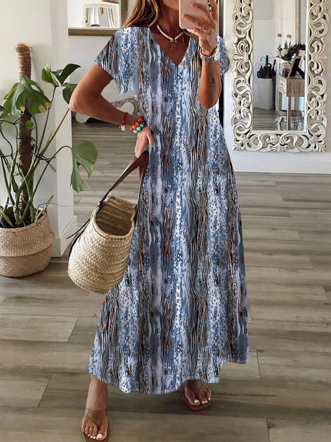 LP | Abito di tendenza con stampa Simian e orlo oversize per donna