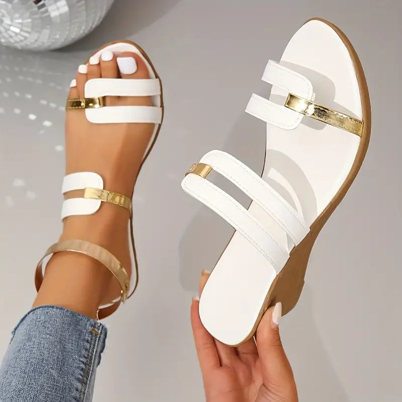 LP | Sandali con zeppa bassa