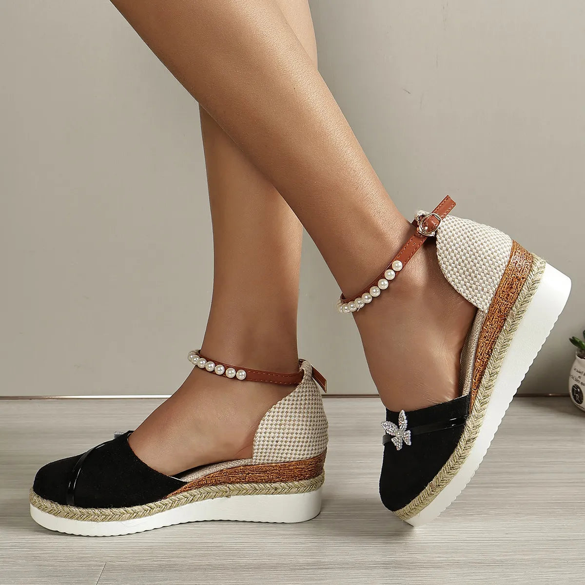 LP | Sandali con zeppa e fiocco per donna