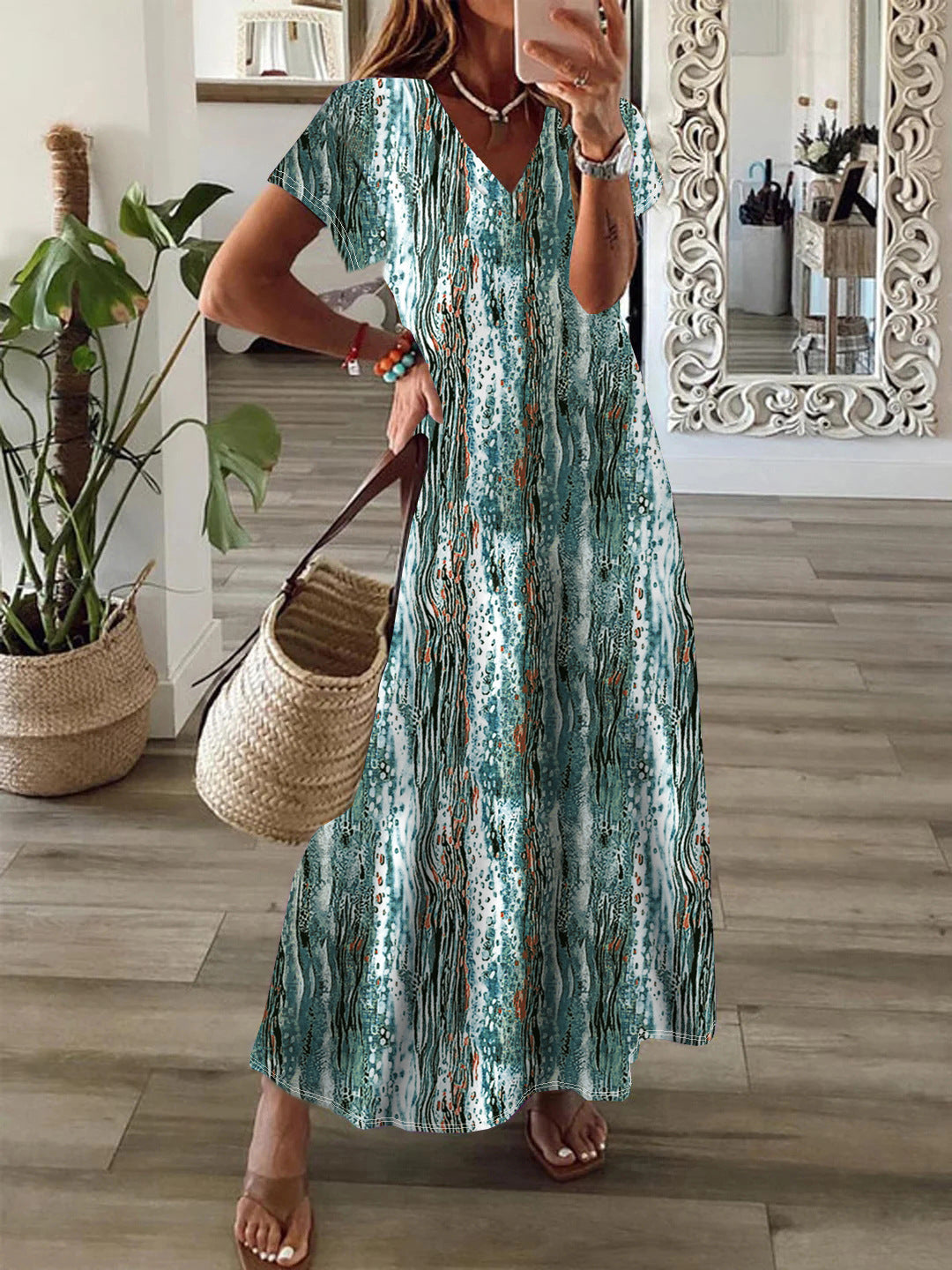 LP | Abito di tendenza con stampa Simian e orlo oversize per donna