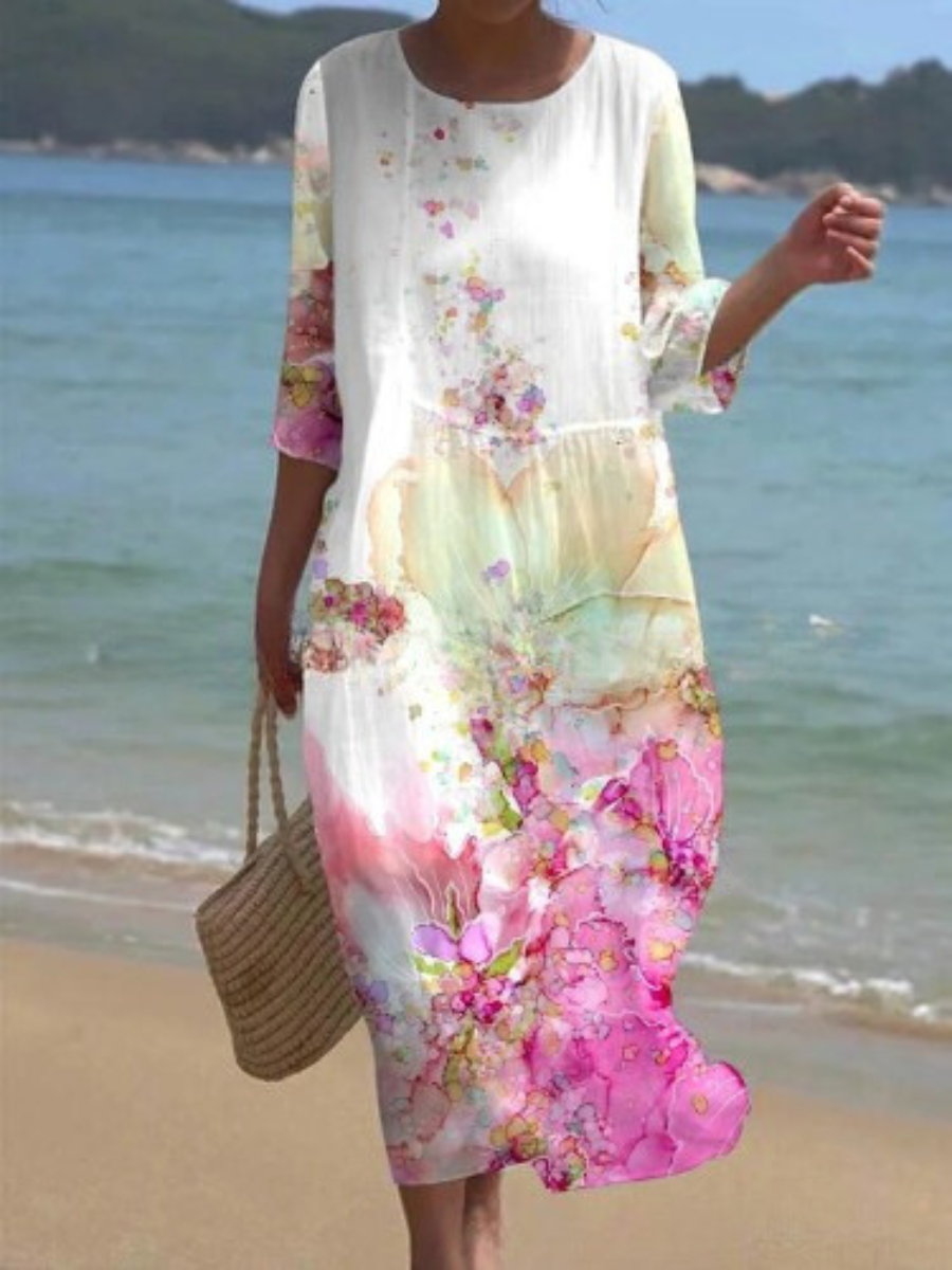 LP | Maxi abito con motivo floreale