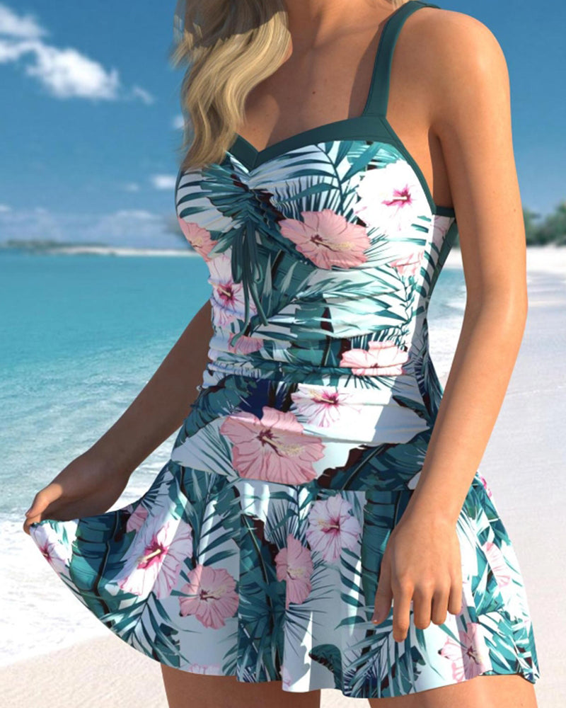 LP | Costume da bagno tropicale con gonna floreale