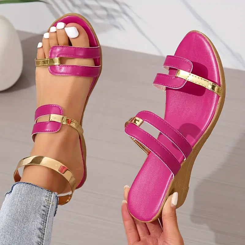 LP | Sandali con zeppa bassa