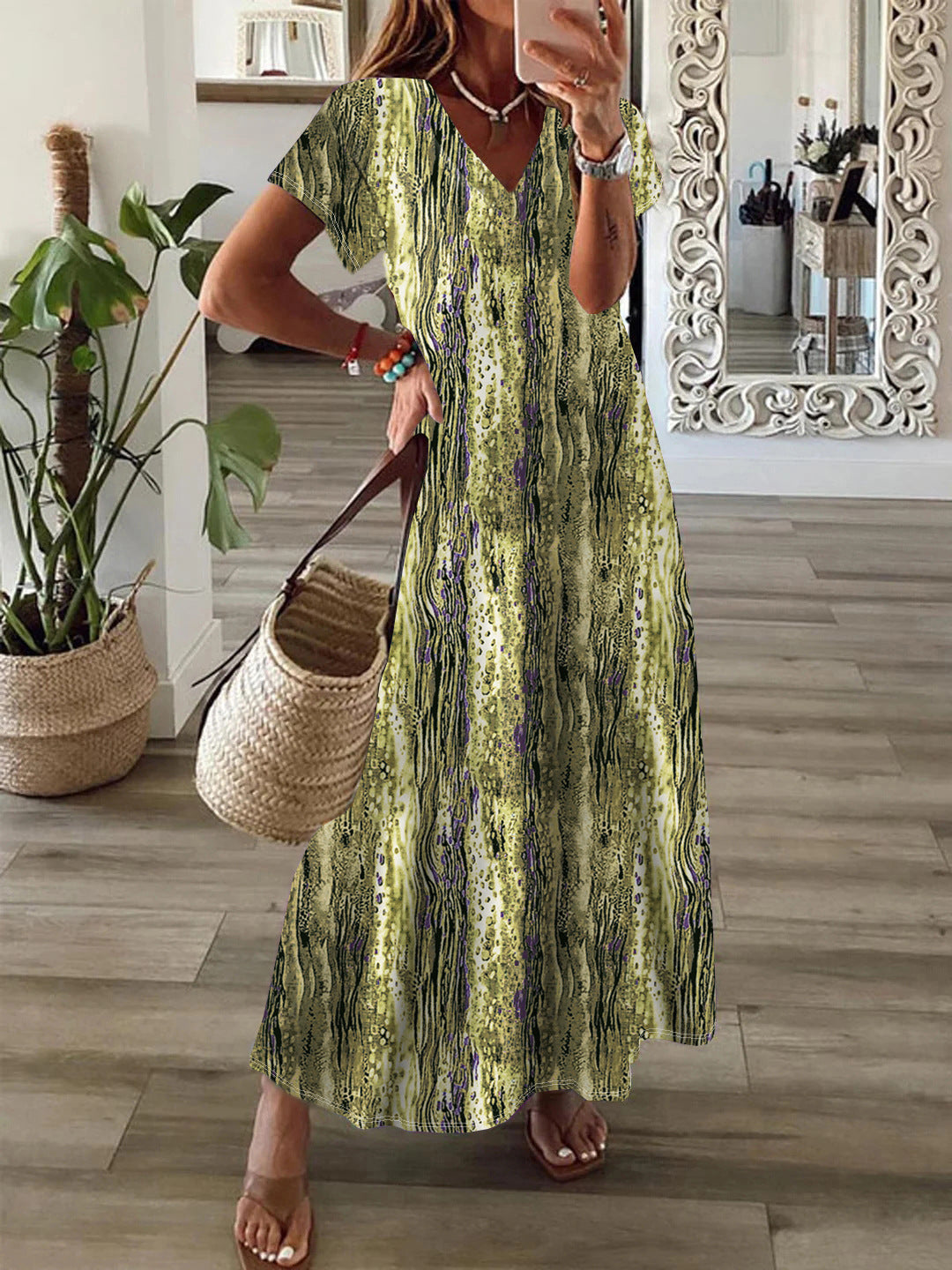 LP | Abito di tendenza con stampa Simian e orlo oversize per donna