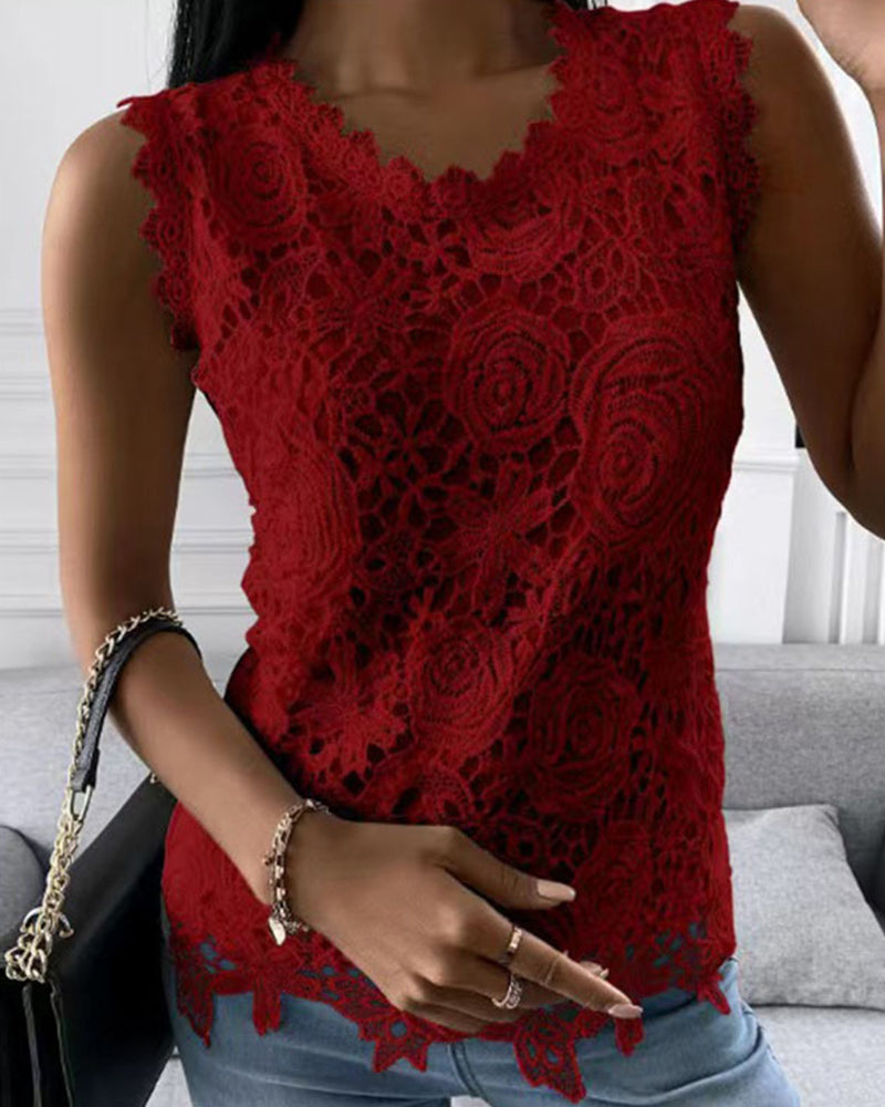 LP | Canotta elegante e semplice con pizzo