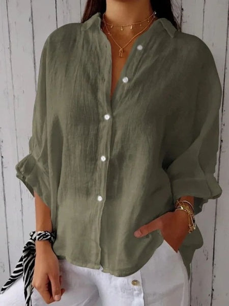 LP | Camicia casual da donna in cotone e lino
