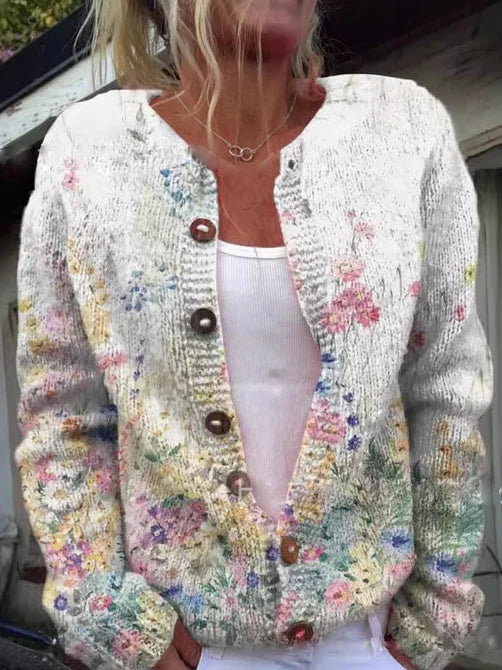 LP | Cardigan con motivo floreale
