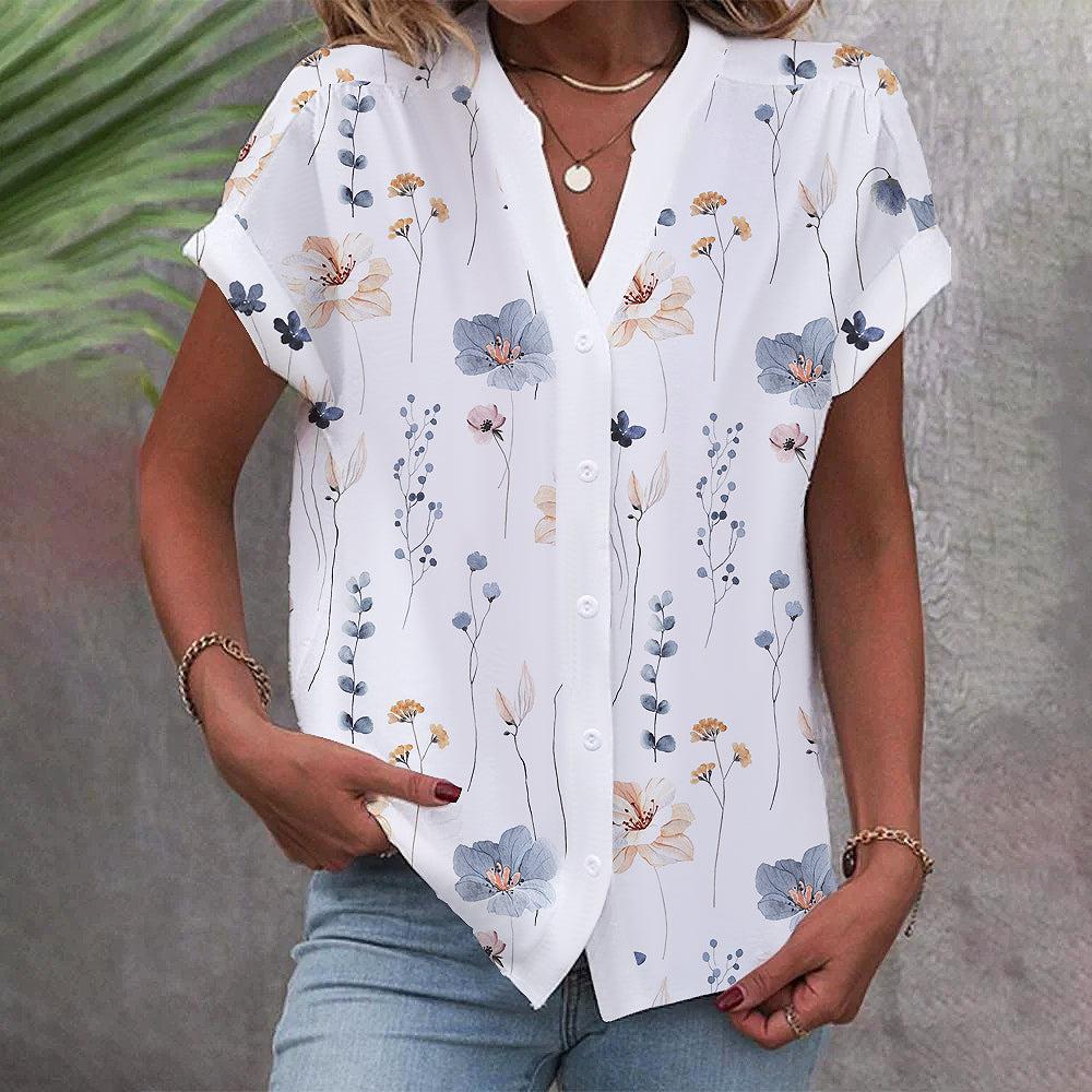 LP | Camicia floreale con abbottonatura