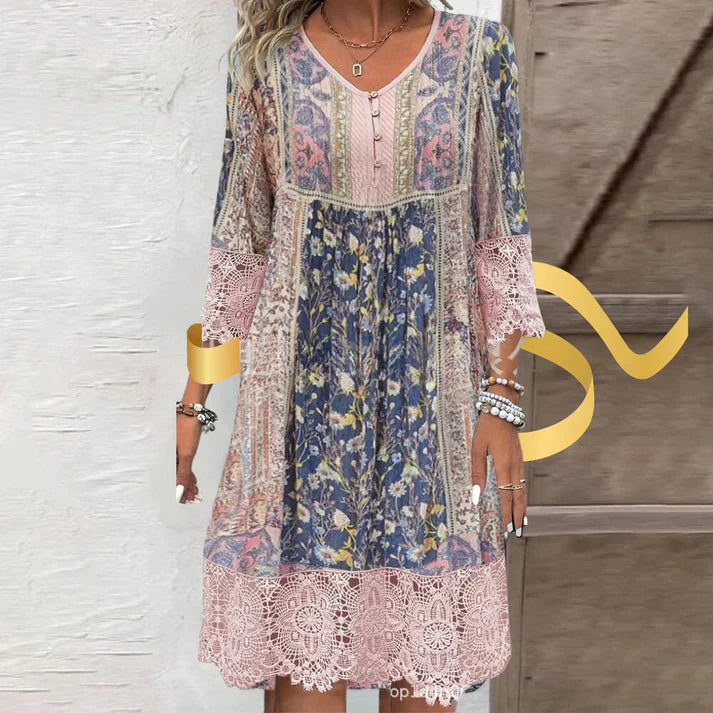 LP | Abito in pizzo stampato vintage