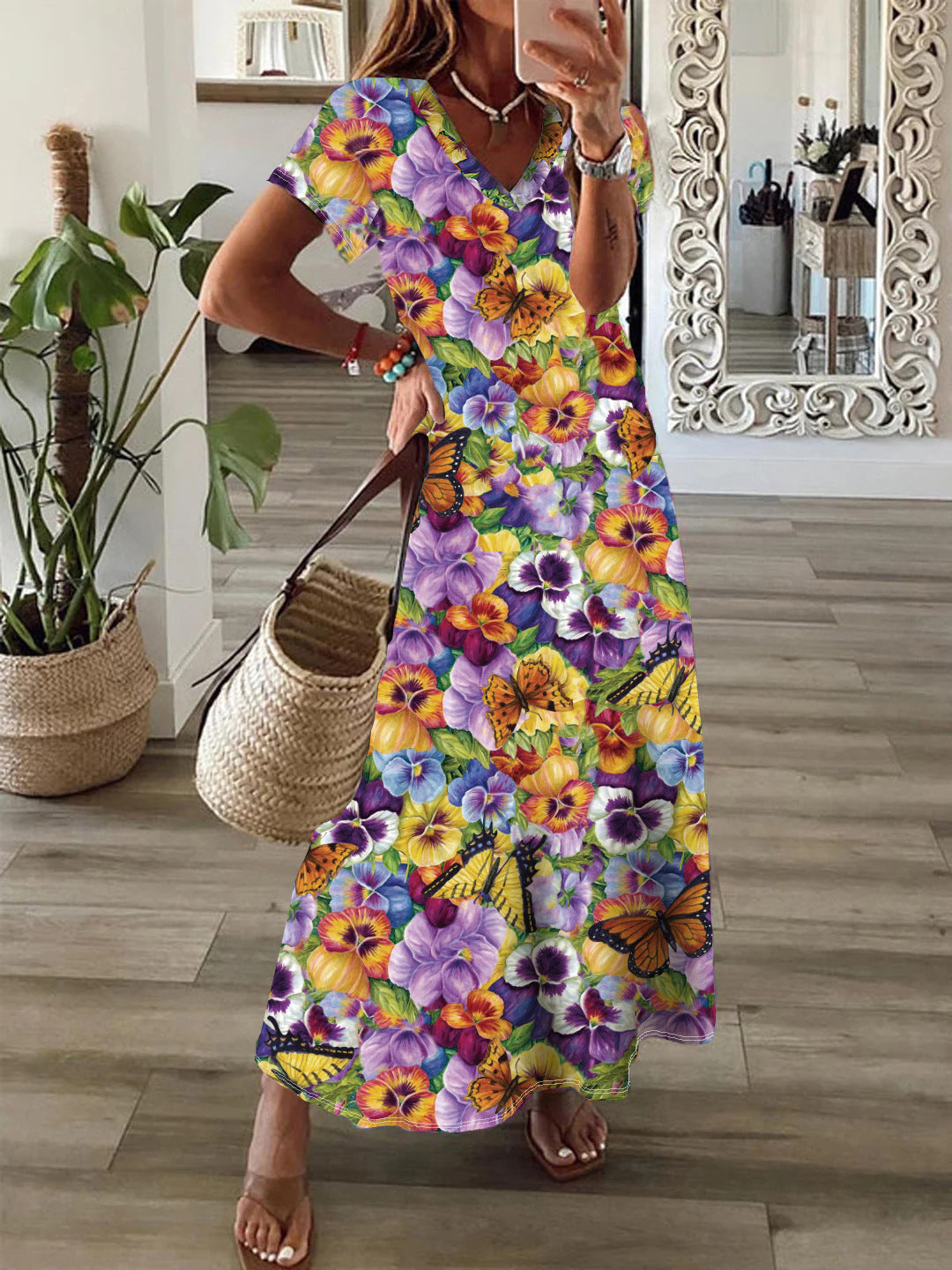 LP | Abito di tendenza con stampa Simian e orlo oversize per donna