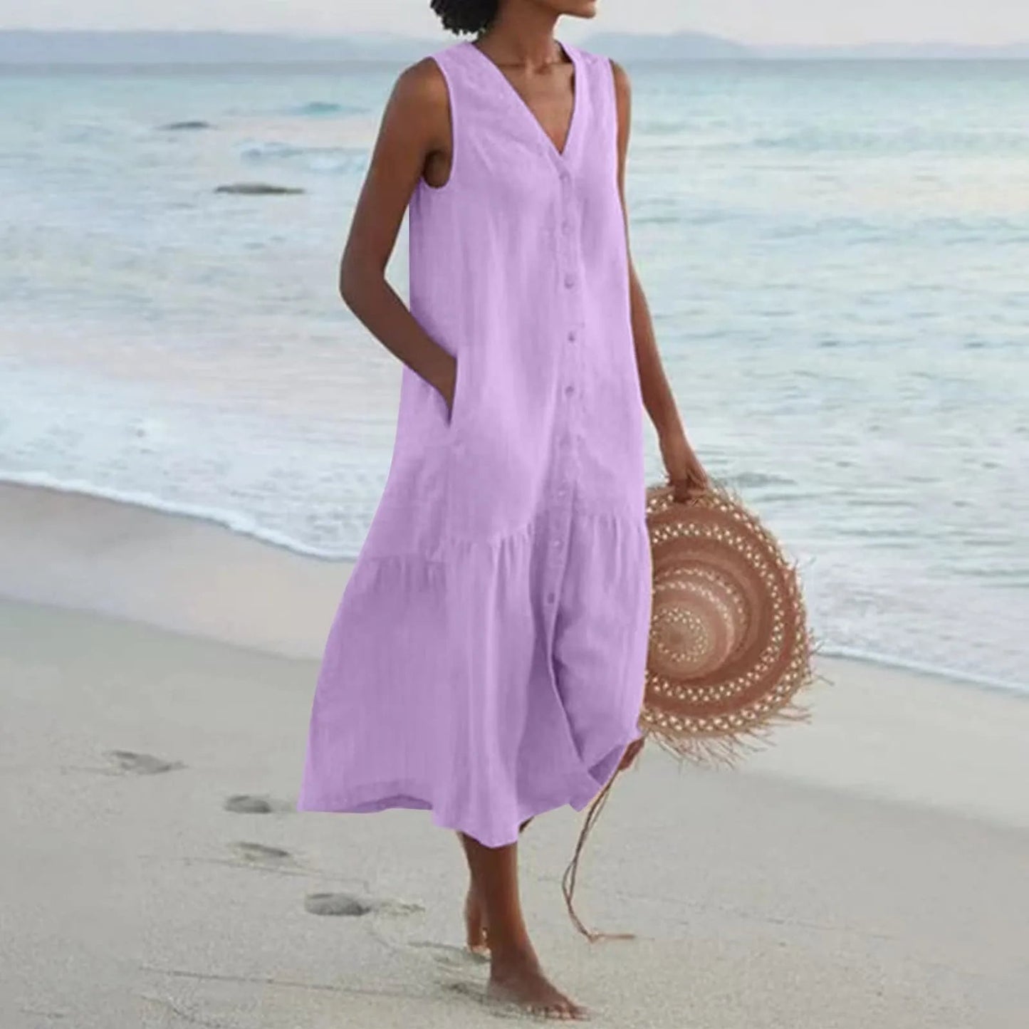 LP | elegante abito midi estivo per le donne