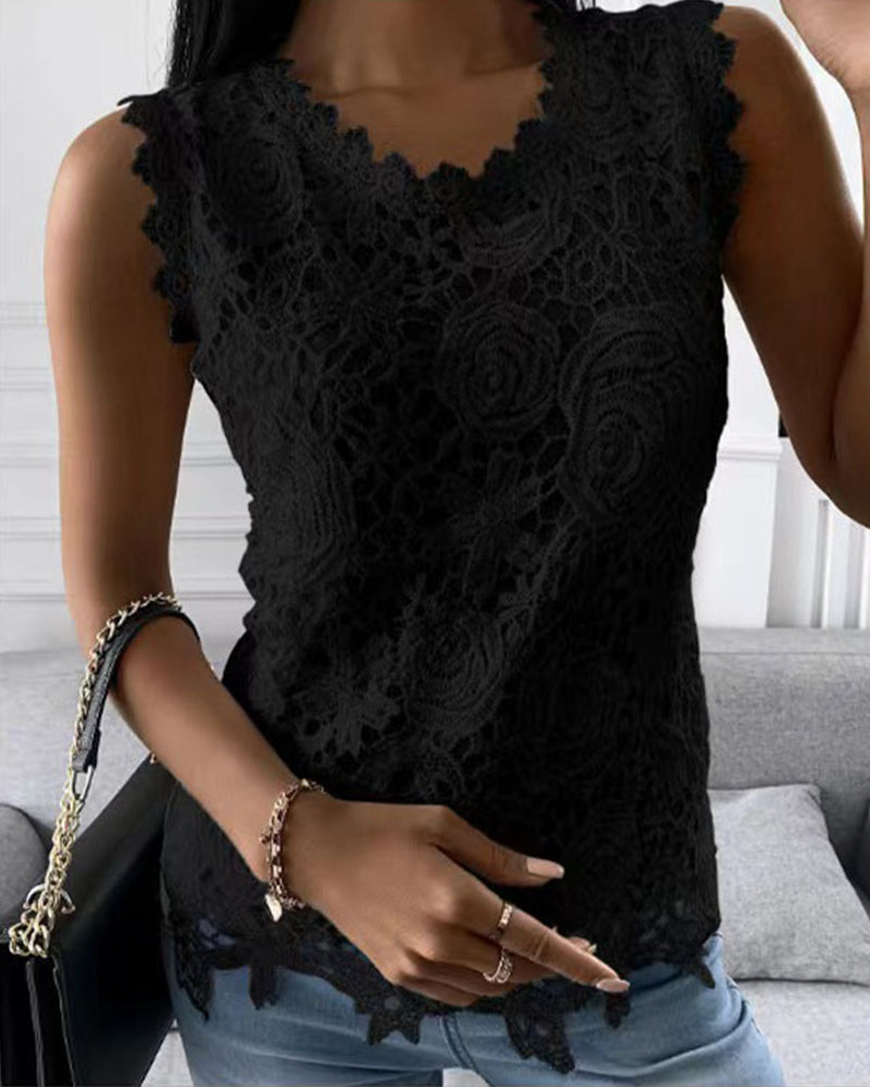LP | Canotta elegante e semplice con pizzo