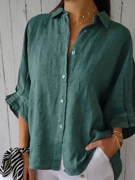 LP | Camicia casual da donna in cotone e lino
