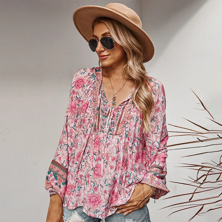 LP | Camicetta boho a maniche lunghe alla moda