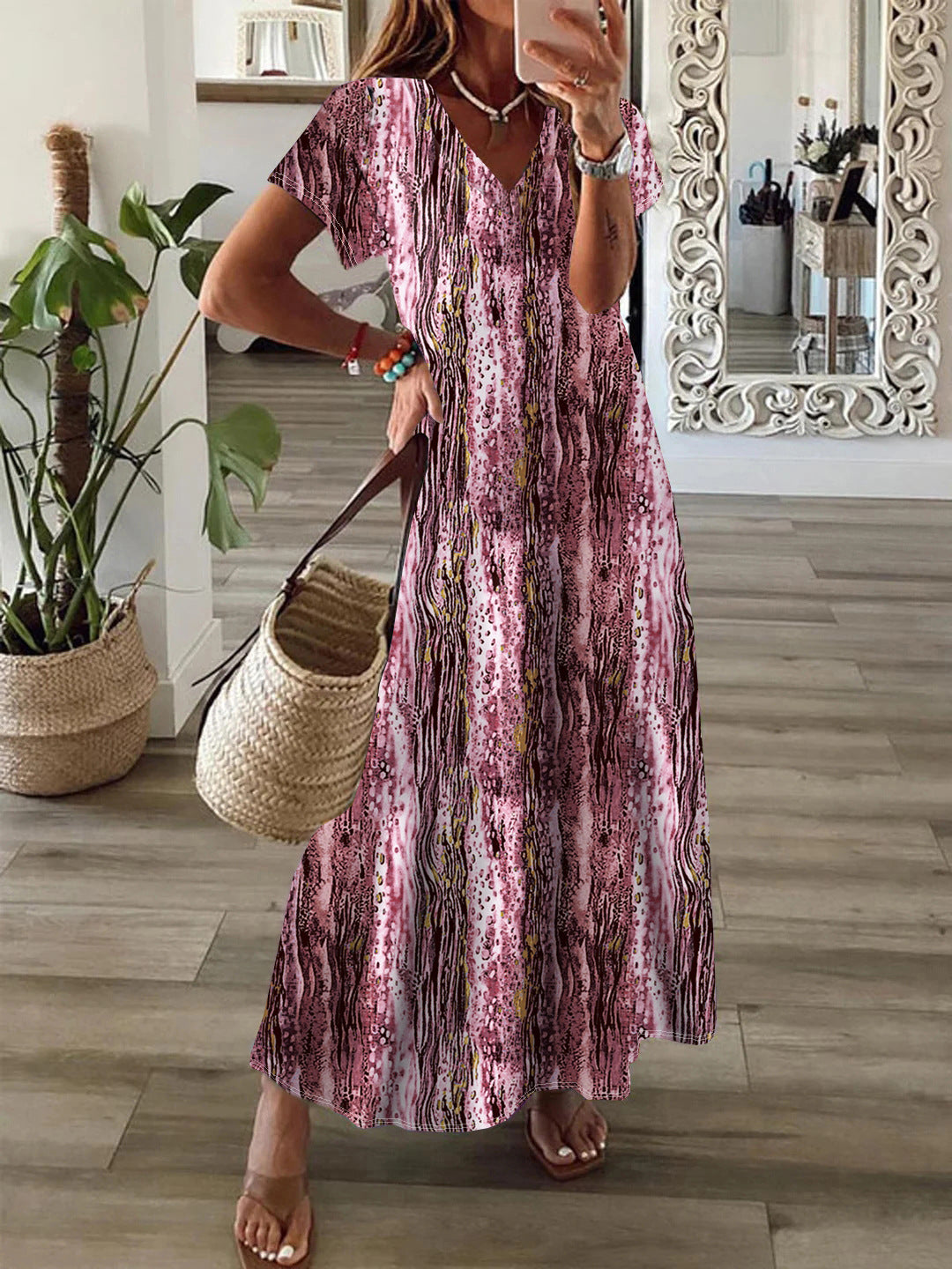 LP | Abito di tendenza con stampa Simian e orlo oversize per donna