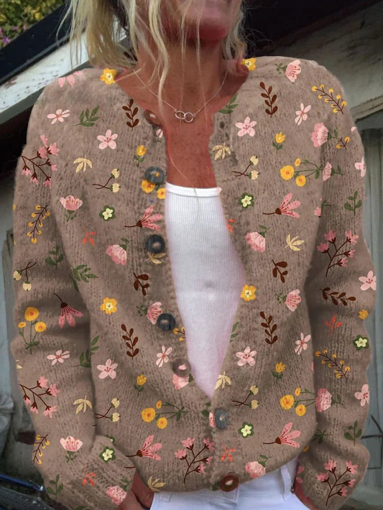 LP | Cardigan con motivo floreale