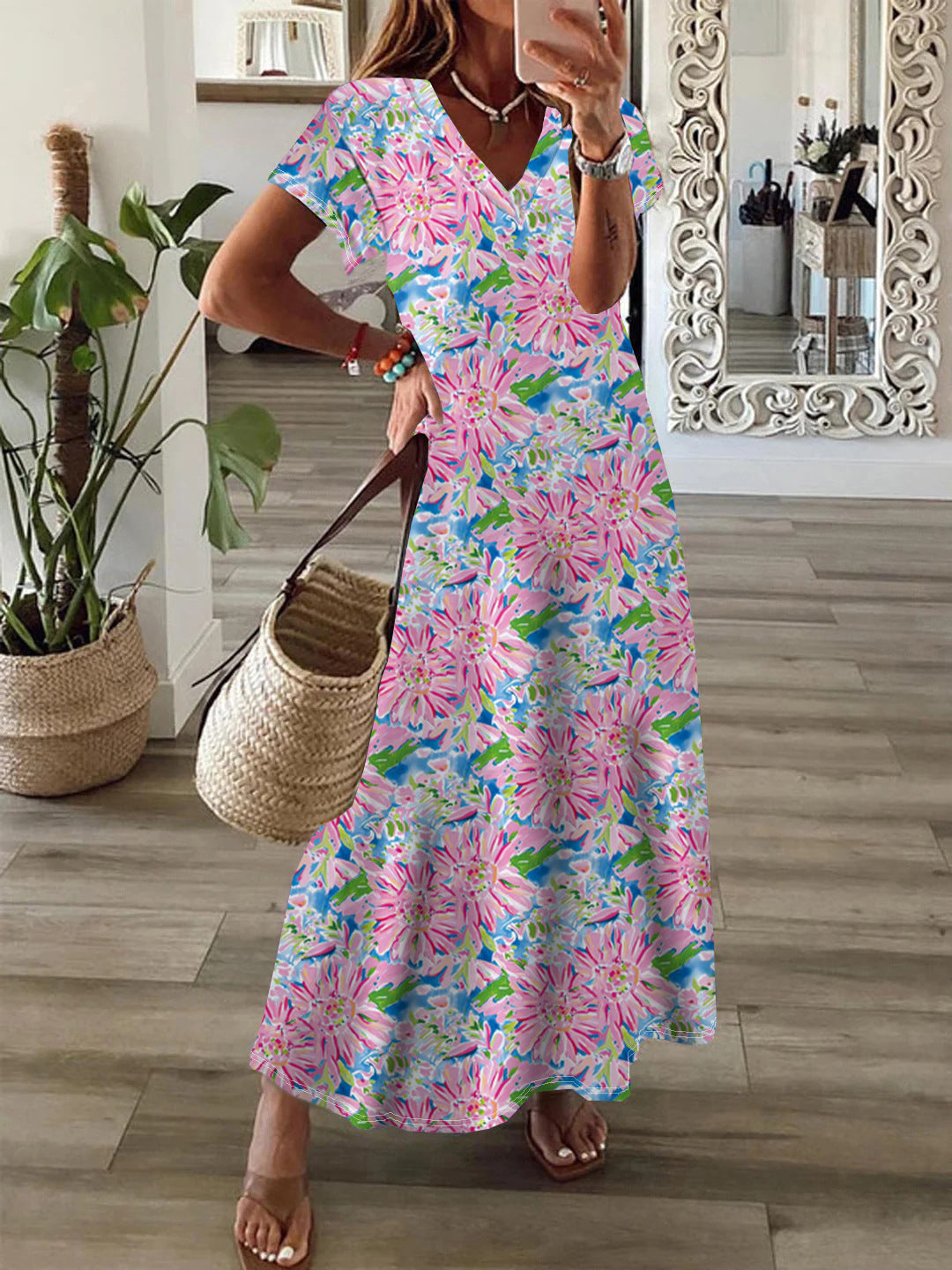 LP | Abito di tendenza con stampa Simian e orlo oversize per donna