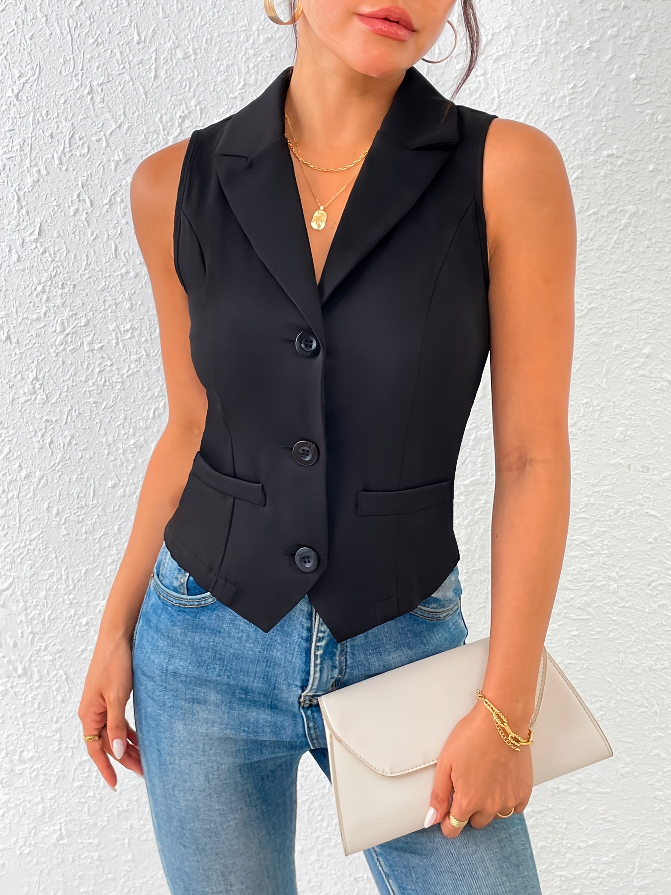 LP | Gilet nero primavera chic per le donne