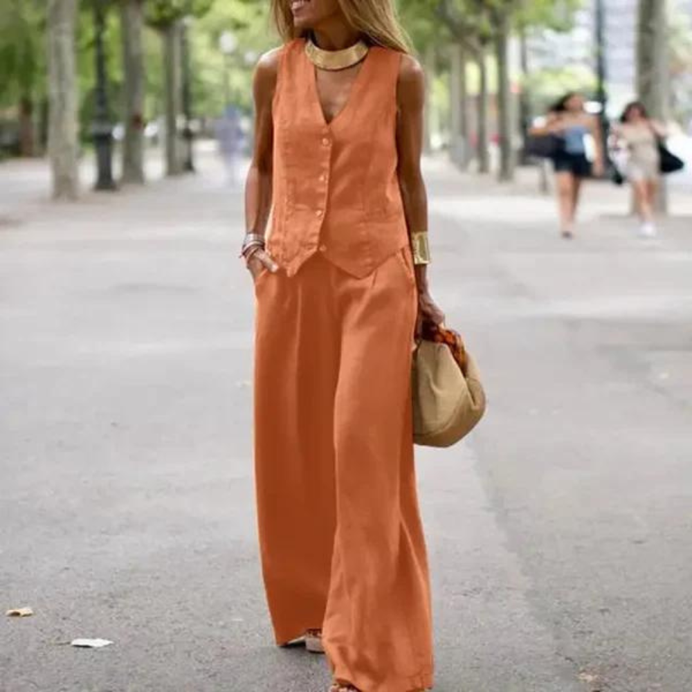 LP | Set elegante per donna - top e pantaloni