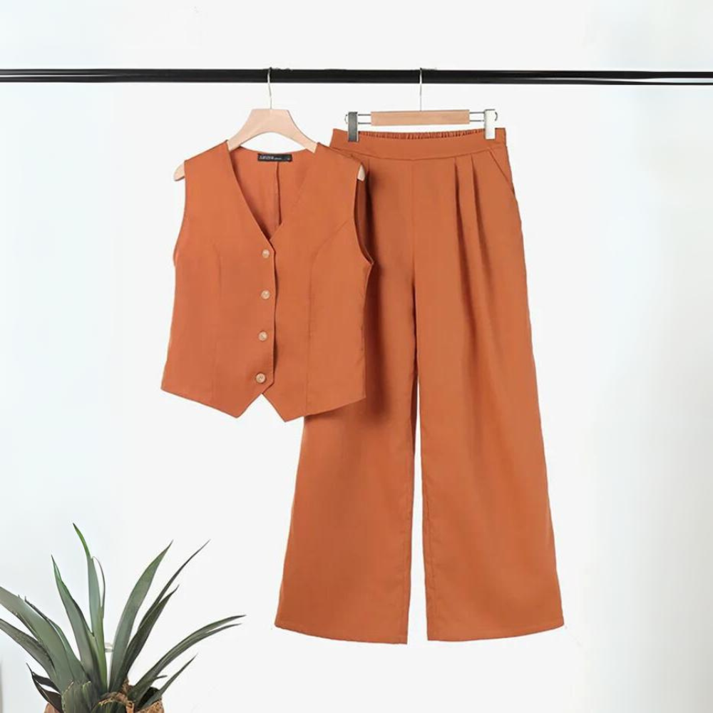 LP | Set elegante per donna - top e pantaloni