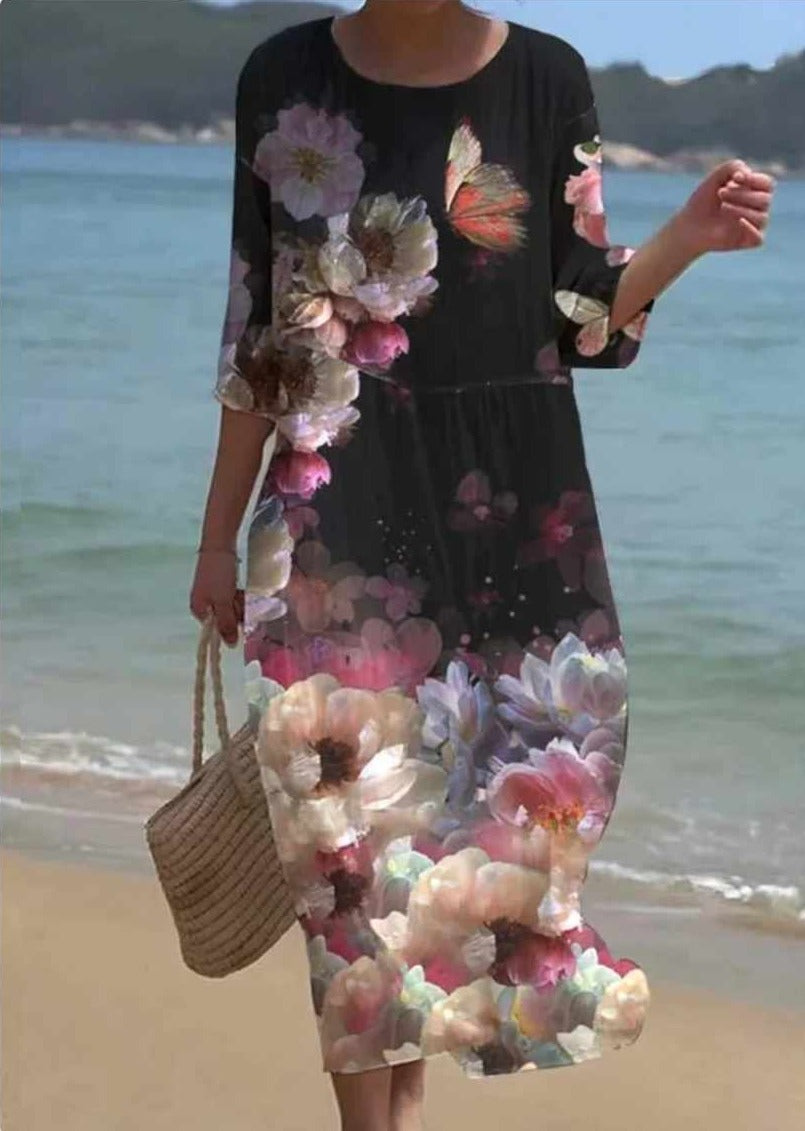 LP | Maxi abito con motivo floreale