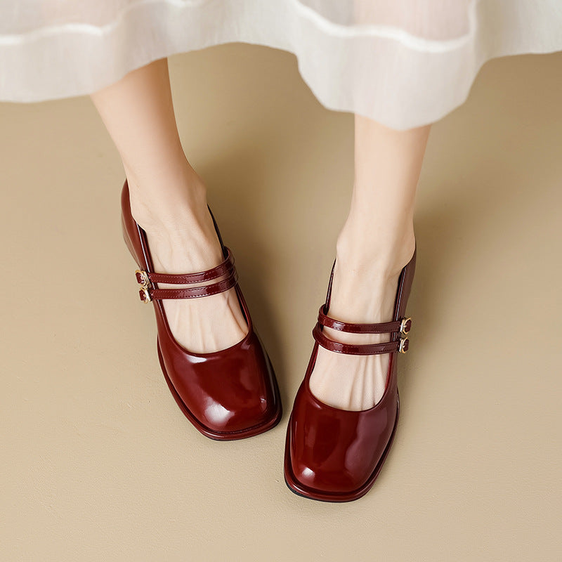 LP | Scarpe vintage con doppio cinturino e tacco a blocco