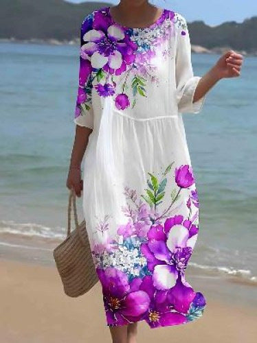 LP | Maxi abito con motivo floreale