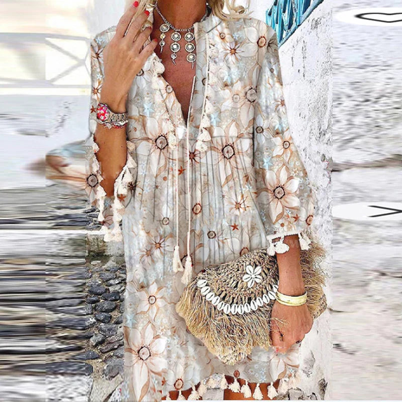 LP | Abito vintage con scollo a V