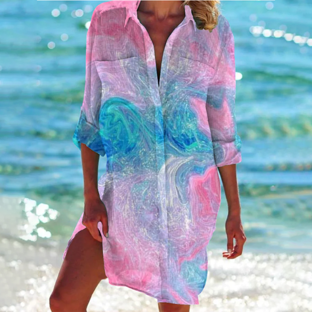 LP | Abito midi colorato con bottoni
