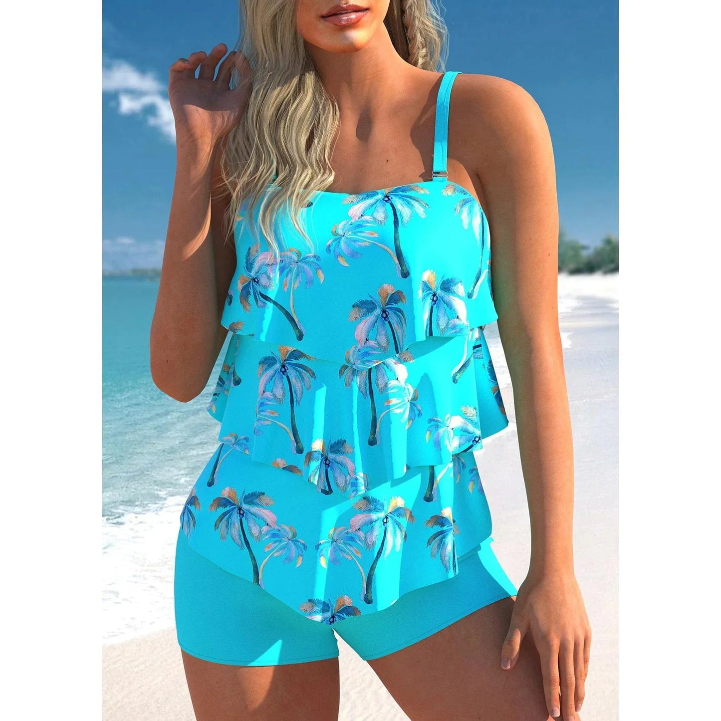 LP | Ami - Elegante tankini blu
