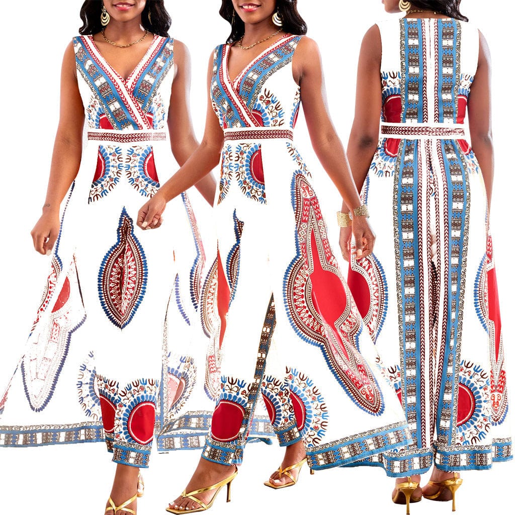 LP | Tuta con stampa africana in stile dashiki