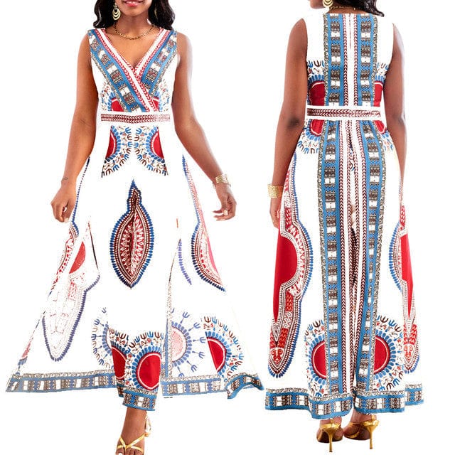 LP | Tuta con stampa africana in stile dashiki