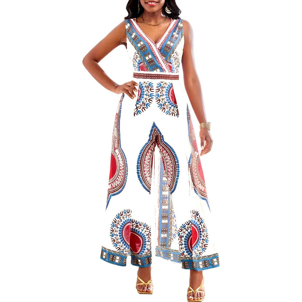 LP | Tuta con stampa africana in stile dashiki