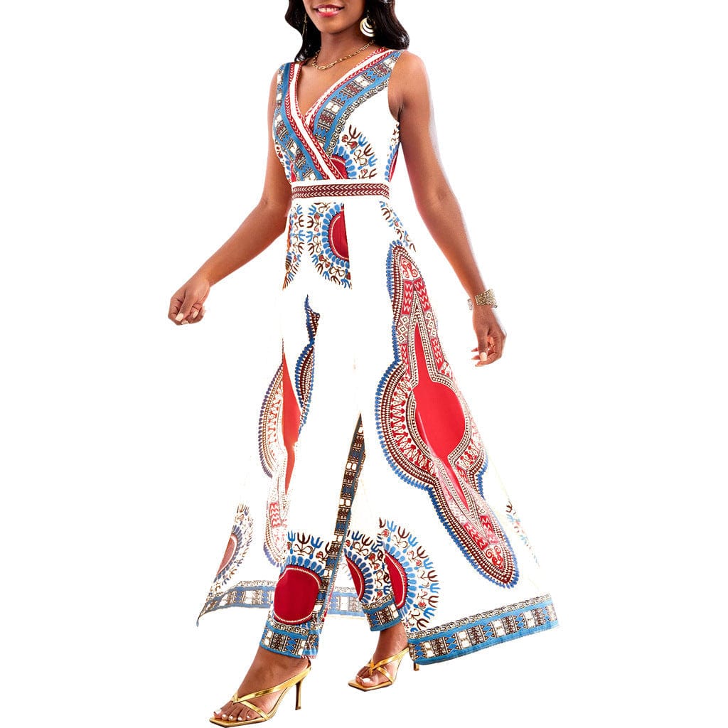 LP | Tuta con stampa africana in stile dashiki