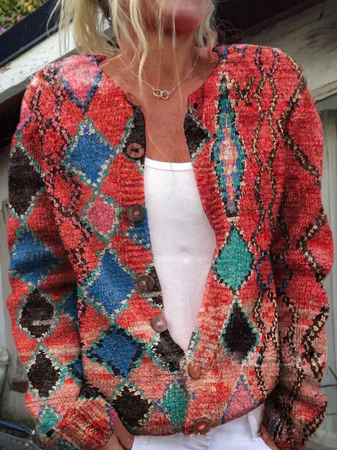 LP | Cardigan con motivo floreale