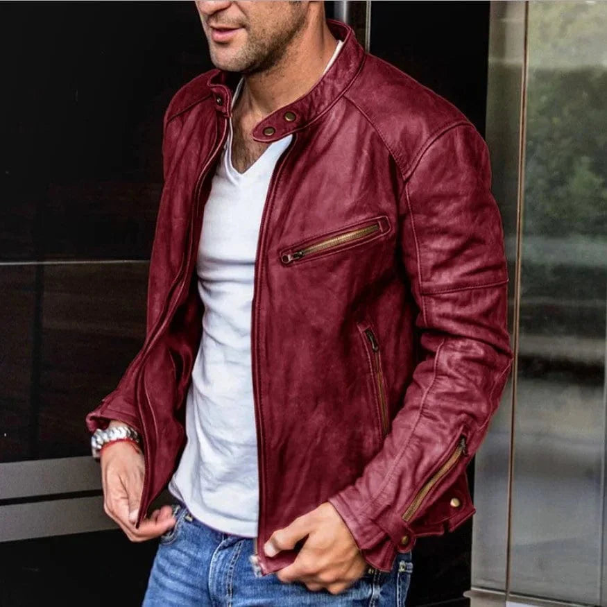 LP | Giacca in pelle streetwear alla moda