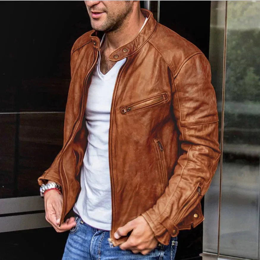 LP | Giacca in pelle streetwear alla moda