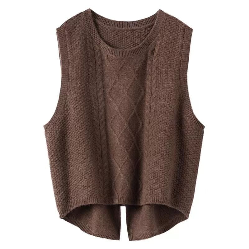 LP | Gilet a girocollo in pura lana