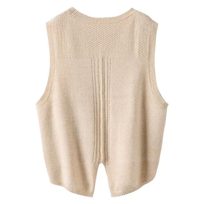 LP | Gilet a girocollo in pura lana