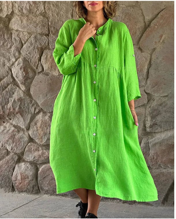 LP | Abito lungo casual in cotone e lino