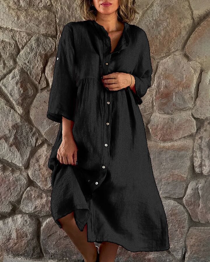 LP | Abito lungo casual in cotone e lino