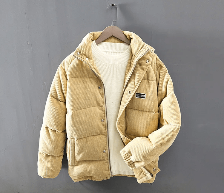 LP | Giacca moda hip-hop in velluto imbottita