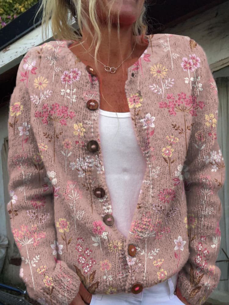 LP | Cardigan con motivo floreale