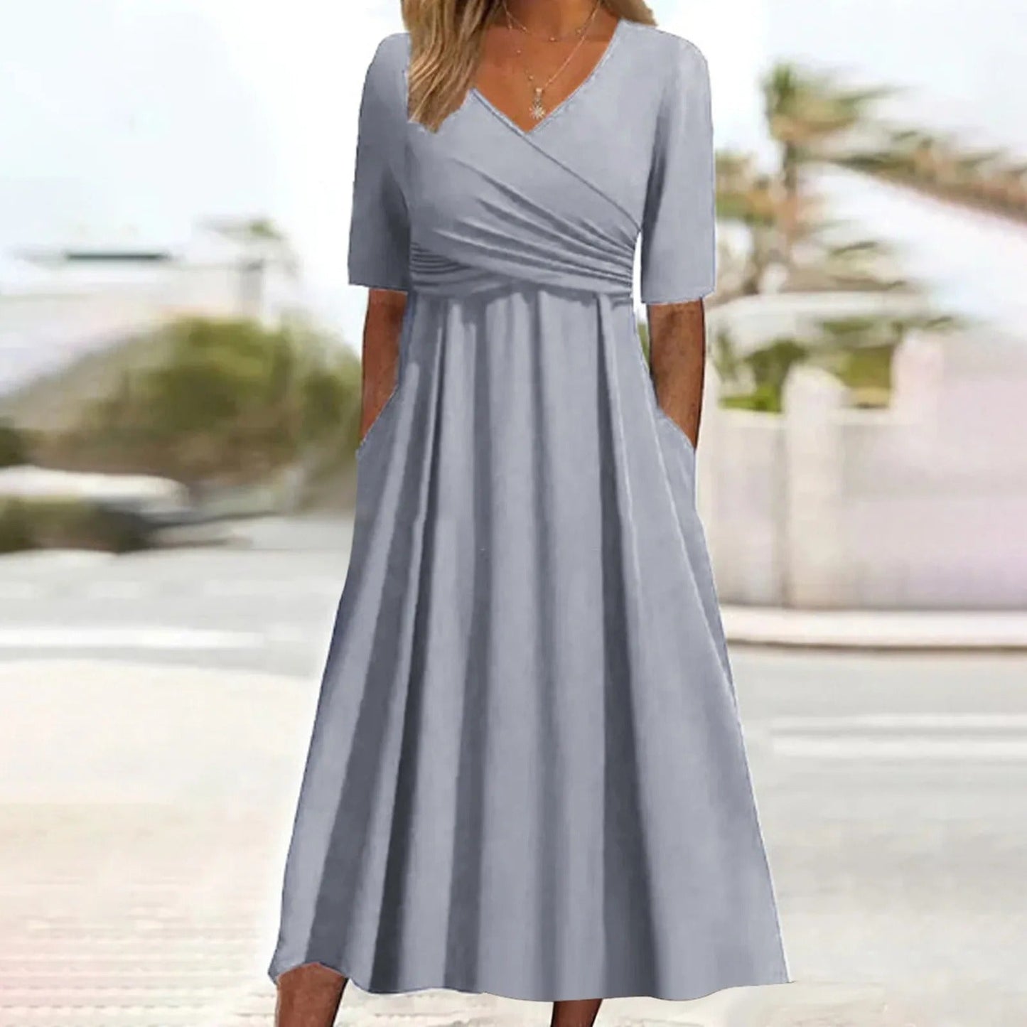 LP | Maxi abito con scollo a V