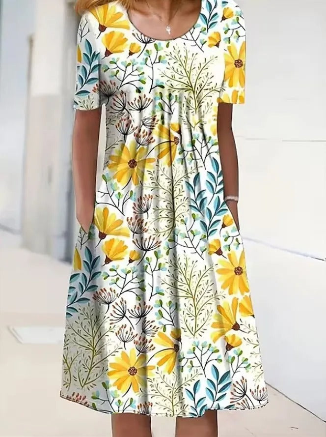 LP | Abito midi con stampa floreale