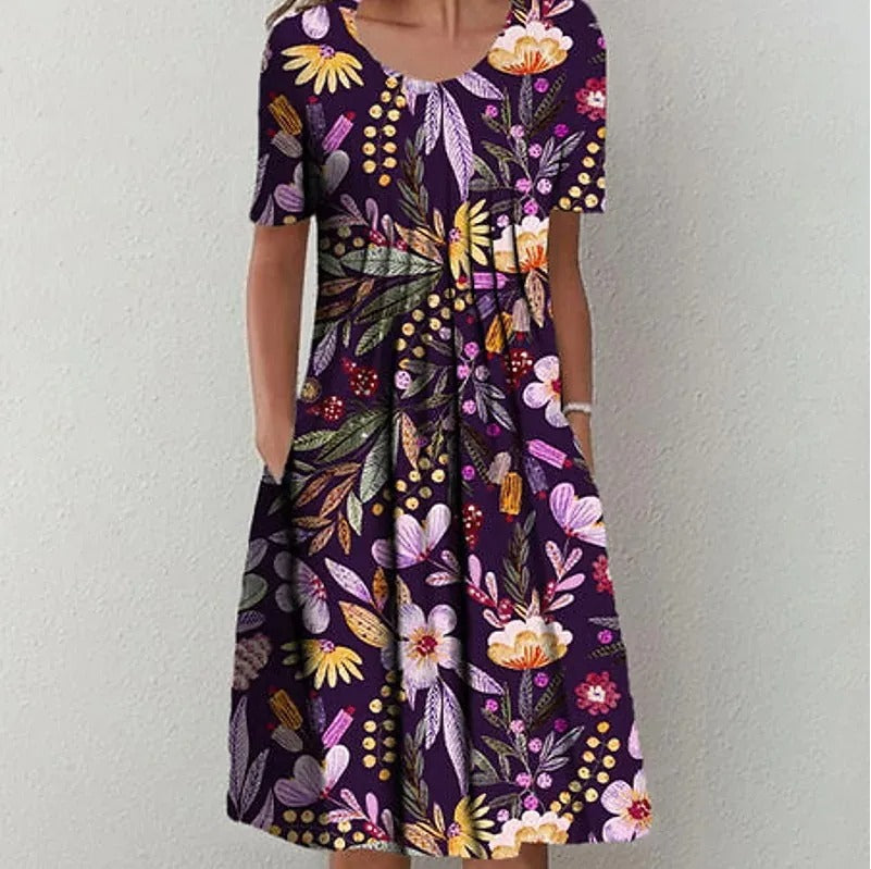 LP | Abito midi con stampa floreale