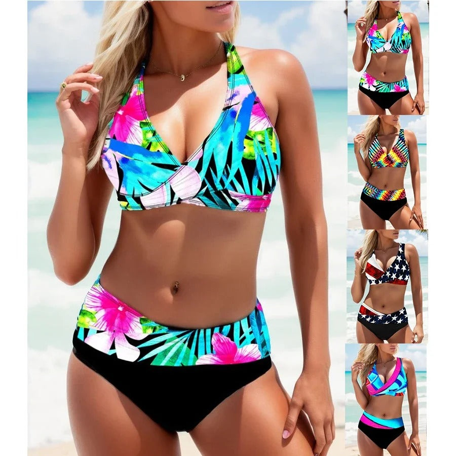 LP | Bikini multicolore con spalline laterali