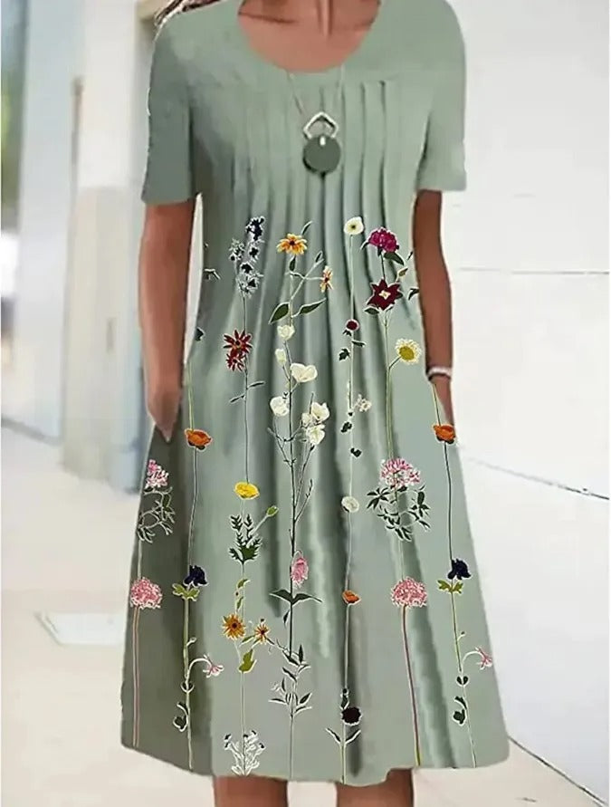 LP | Abito midi con stampa floreale